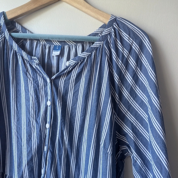 Old Navy Tiered Striped Midi Dress - Picture 3 of 5